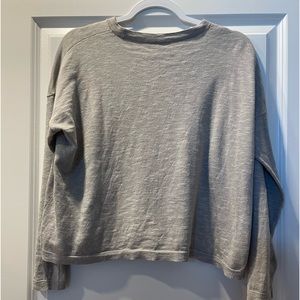 Cropped sweater - light grey- Eileen Fisher